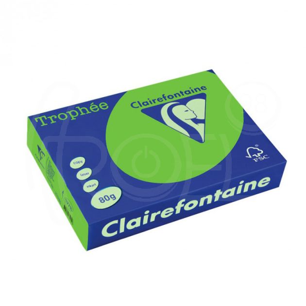 Картон цветен Clairefontaine, наситен, Intensive Green, A4, 160 гр./м2, 250 листа main product photo