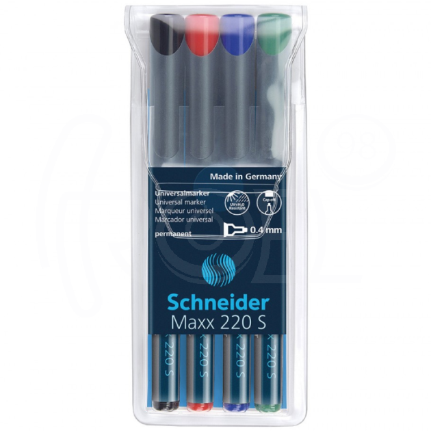 Комплект Schneider перманентни маркери OHP 220S, 4 цв. main product photo