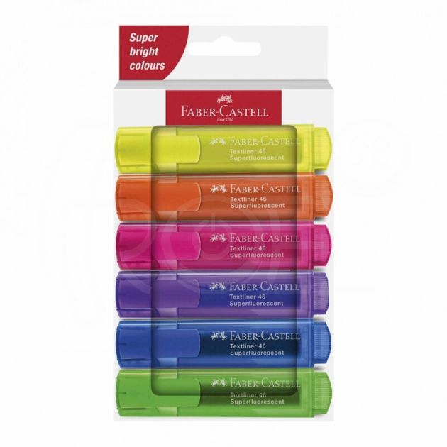 Faber-Castell Текст маркер 1546, неон, 6 цвята main product photo