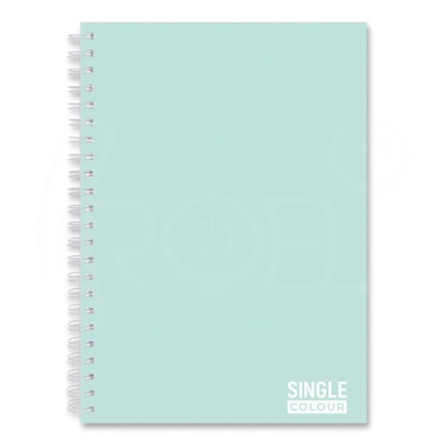 Тетрадка A4 спир. тв.корица Slim UV Pastel Single Colour, 100 л.ред, 2 теми, 80 г/м2 main product photo