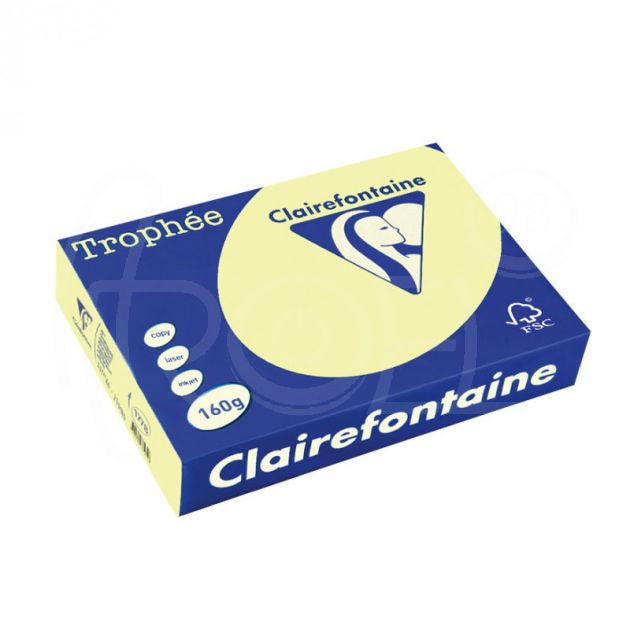 Картон цветен Clairefontaine, пастел Canary A4, 160 гр./м2, 50 листа main product photo