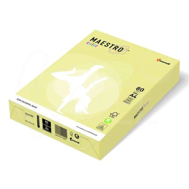 Копирна хартия Yellow YE23, A4, 500 листа, пастелен цвят  main product photo