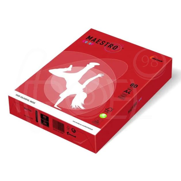 Копирна хартия Coral Red CO44, A4, 500 листа, наситен цвят main product photo