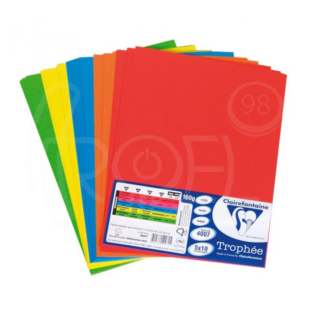 Копирна хартия, 5 цв. x 20 л., A4, наситен цвят main product photo