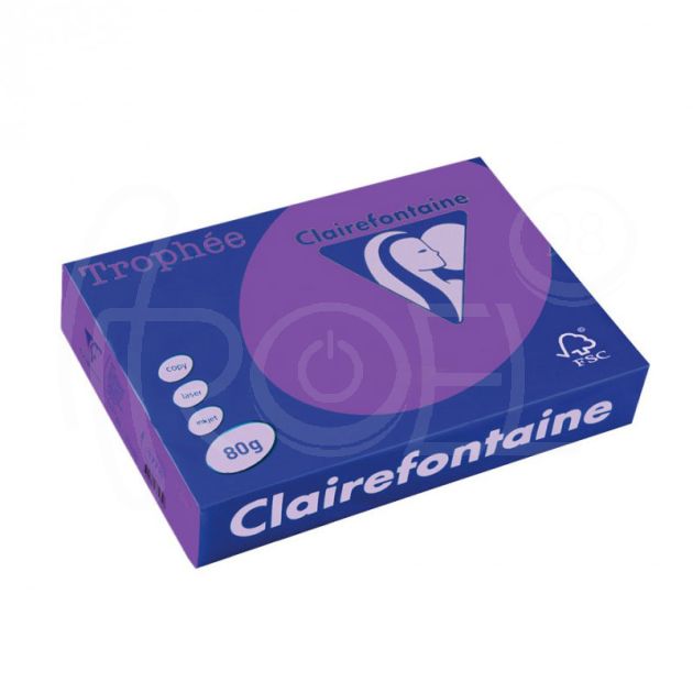 Копирна хартия цветна Clairefontaine, наситен, Intensive Lilac, A4, 80 гр./м2, 500 листа main product photo