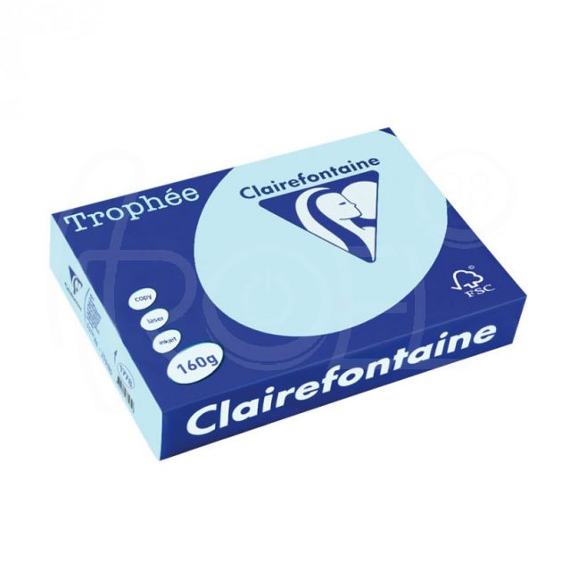 Копирна хартия цветна Clairefontaine, пастел, Blue, A4, 80 гр./м2, 100 листа main product photo