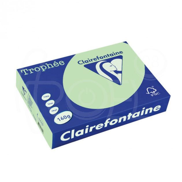 Копирна хартия цветна Clairefontaine, пастел, Green, A4, 80 гр./м2, 100 листа main product photo
