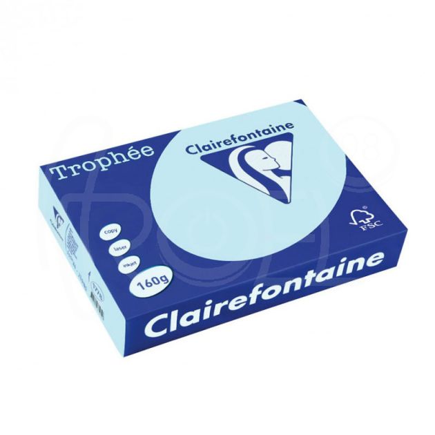 Копирна хартия цветна Clairefontaine, пастел, Blue, A3, 80 гр./м2, 500 листа main product photo