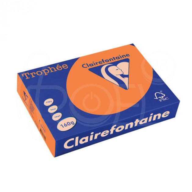 Копирна хартия цветна Clairefontaine, пастел, Orange, A4, 80 гр./м2, 500 листа main product photo