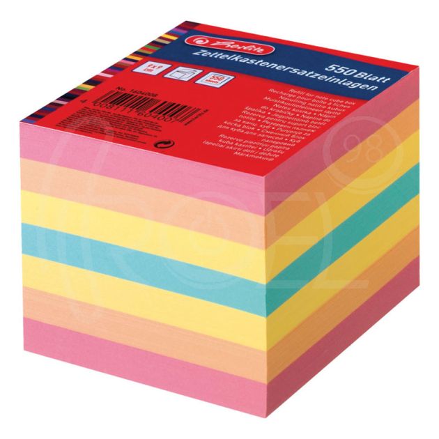 Резервно кубче Herlitz, нелепено, цветно, 550 л., в целофанова опаковка main product photo