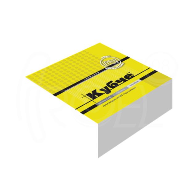 Кубче Black & White, 80 x 80 мм, 250 л., бяло, офсет main product photo