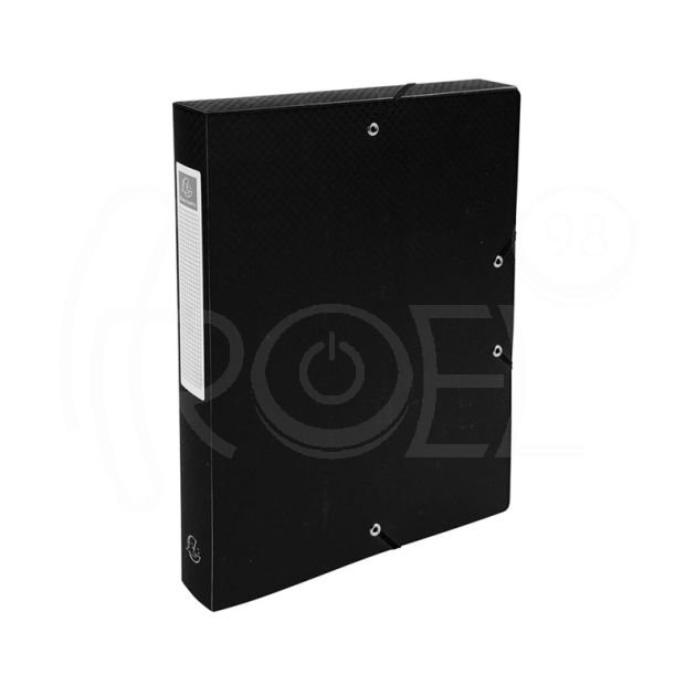 Бокс с ластик Exacompta, A4, PP, 40 мм, черен main product photo