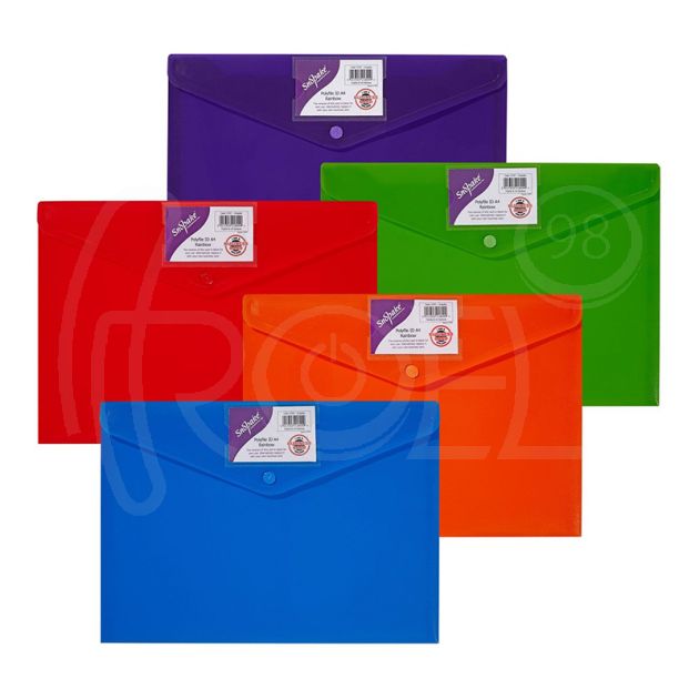 Папка с копче Snopake A4, плътна цветна, с джоб за визитка main product photo