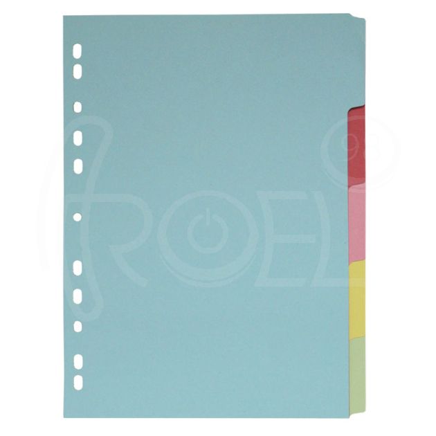 Разделител c eвроперфорация, картон, 5 цвята main product photo