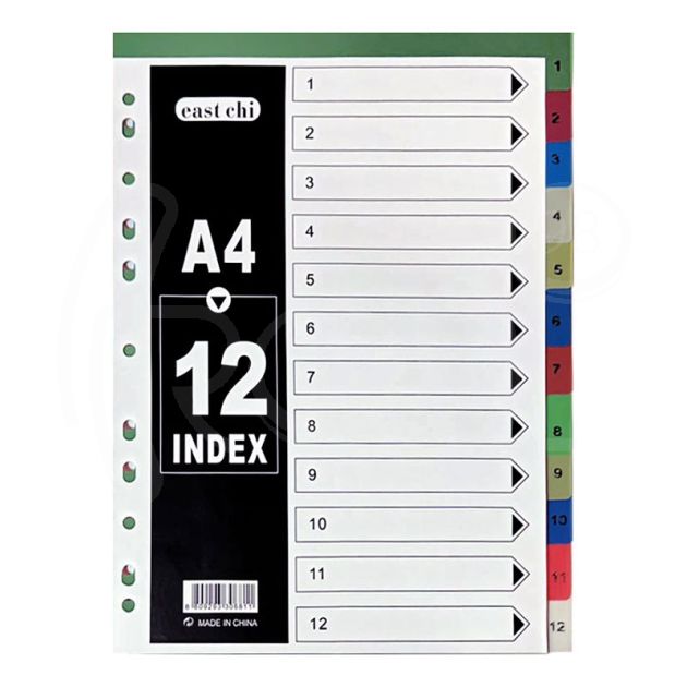 Разделител PVC с европерфорация, 12 цвята main product photo