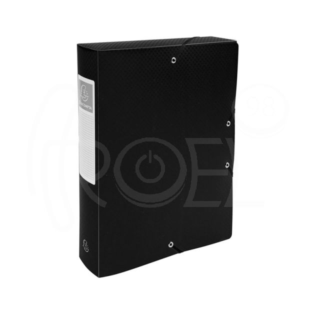 Бокс с ластик Exacompta, A4, PP, 60 мм, черен main product photo
