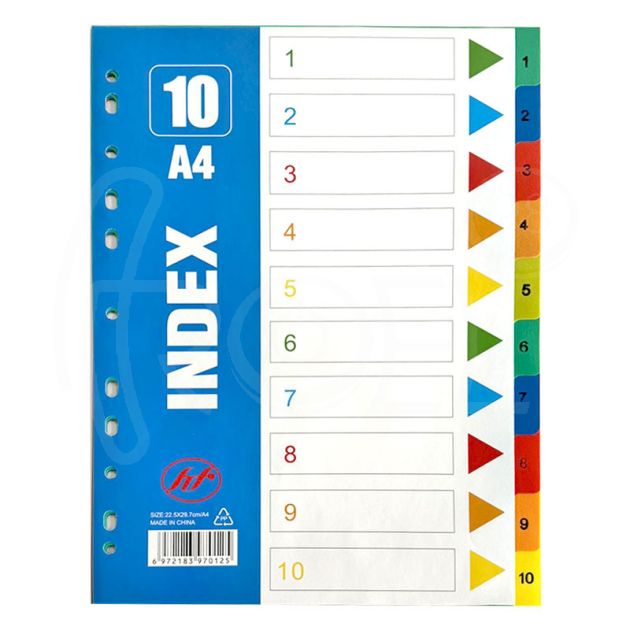 Разделител PVC с европерфорация, 10 цвята main product photo