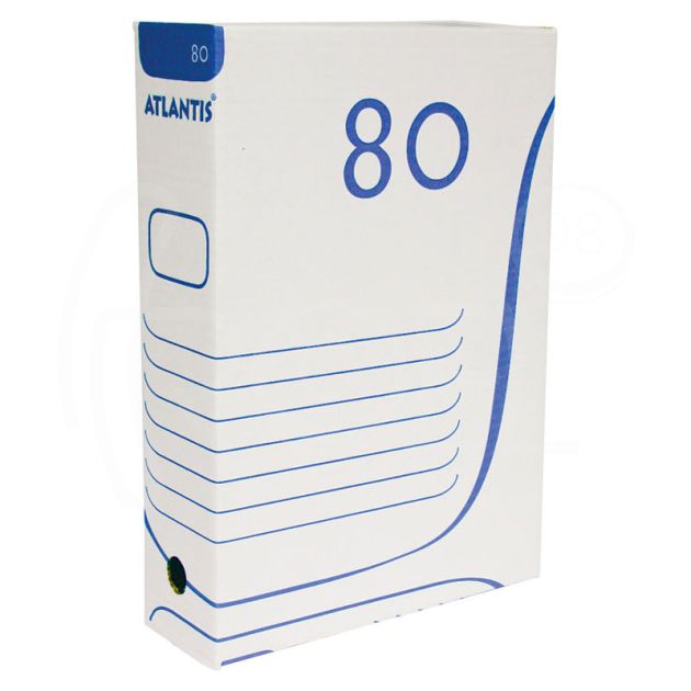 Архивна кутия Atlantis, бяла, 80 мм гръб main product photo
