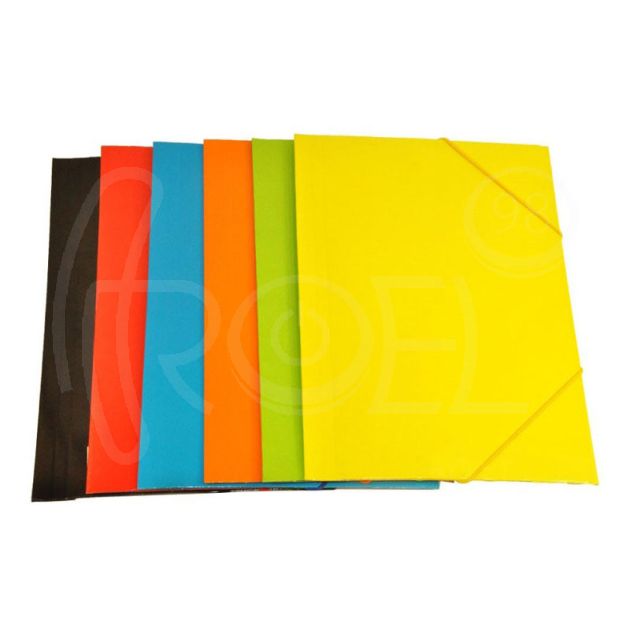 Папка с ластик и 3 странични капака, картон 350 гр. main product photo