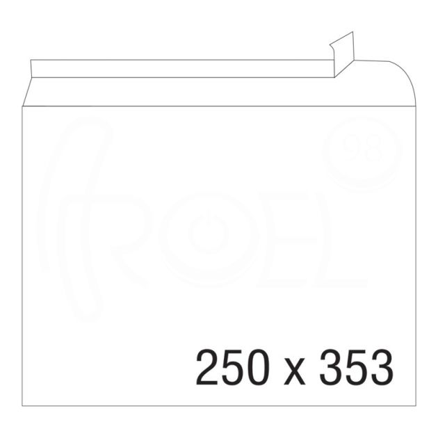 Плик, СЗЛ, B4, 250 х 353 мм, къса страна, бял, 100 бр./оп. main product photo