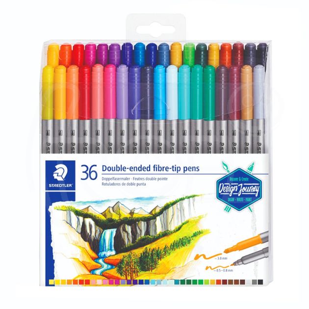 Флумастери Staedtler Design Journey, двувърхи, 36 цвята main product photo