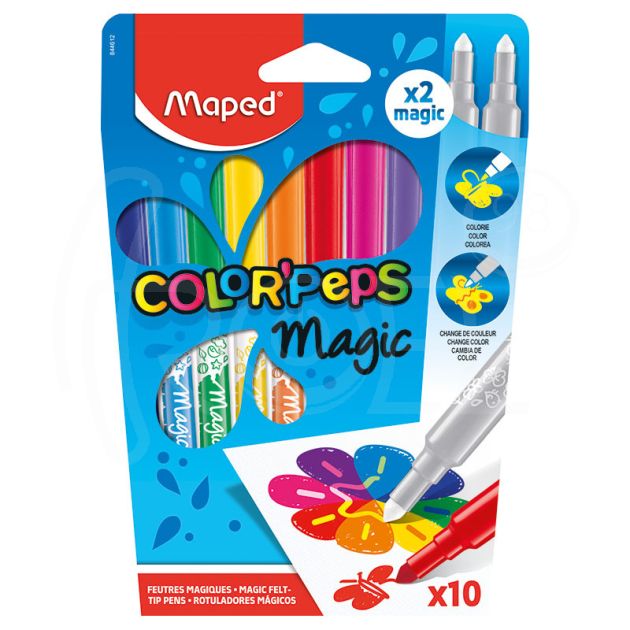 Флумастери Maped Color'Peps Magic, 8 цвята + 2 магически main product photo