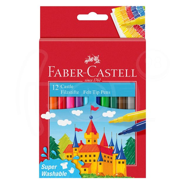 Флумастери Faber Castell, Замък, 12 цвята main product photo