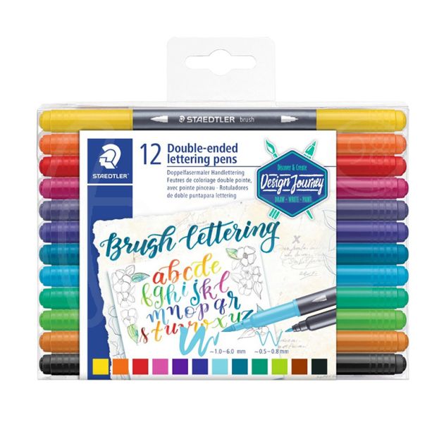 Двувърхи флумастри за ръкописно писане Staedtler Design Journey, 12 цвята main product photo
