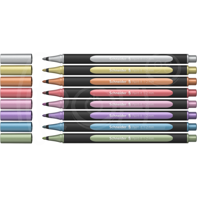 Флумастери металикови, 1-2 мм, 8 цвята main product photo