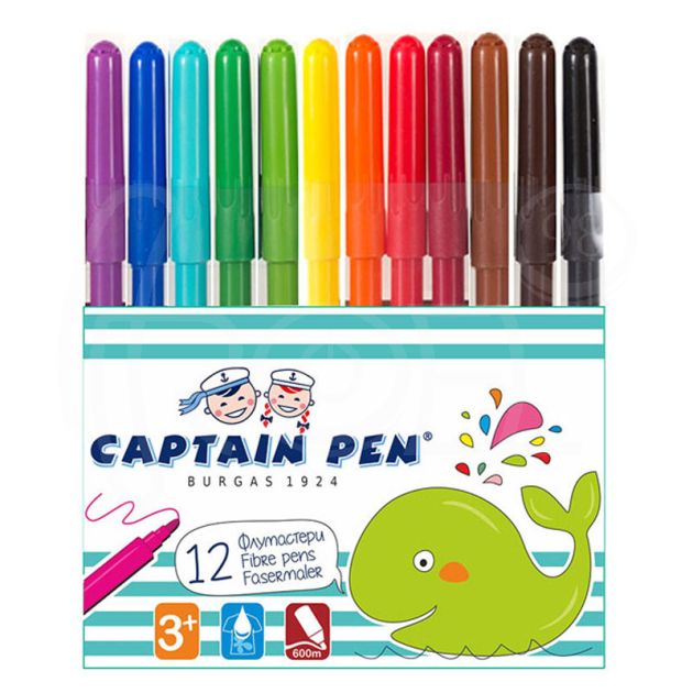 Комплект Флумастери “Капитан Пен”, Koh-i-Noor, 12 цвята main product photo