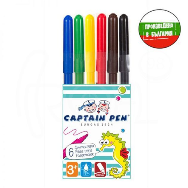 Комплект Флумастери “Капитан Пен”, Koh-i-Noor, 6 цвята main product photo