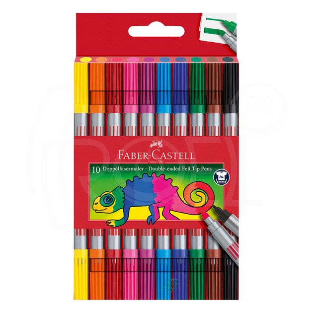 Флумастери Faber-Castell, двойни, 10 цвята main product photo