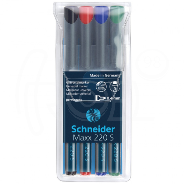 Комплект Schneider перманентни маркери OHP 220S, 4 цв. main product photo