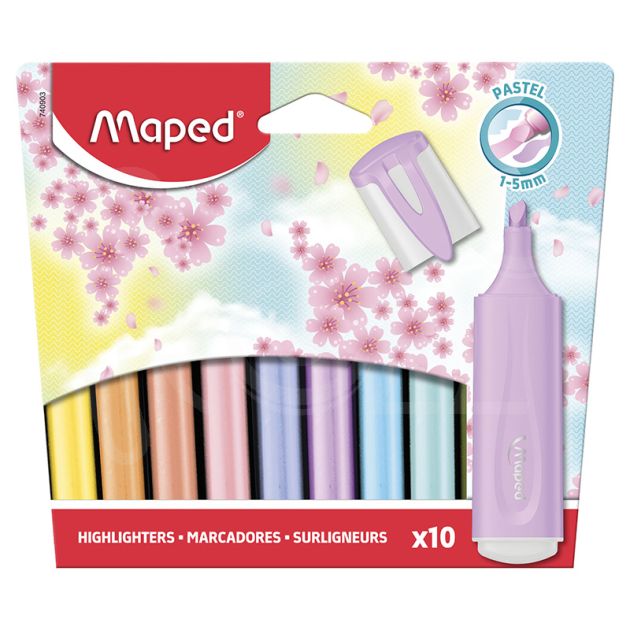 Текст маркери Maped Fluo Peps Pastel, 10 броя в блистер main product photo