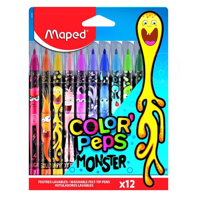 Флумастери Maped ColorPeps Monster, 12 цвята main product photo