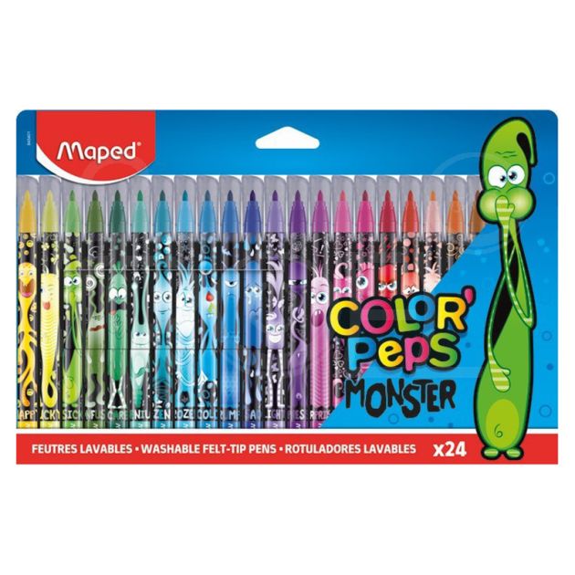 Флумастери Maped ColorPeps Monster, 24 цвята main product photo