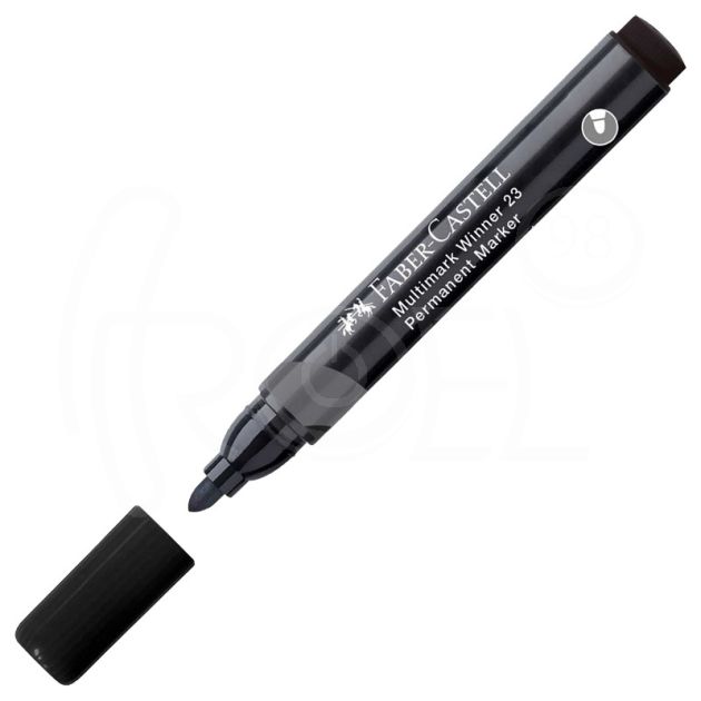 Faber-Castell Перманентен маркер 23, объл връх, черен main product photo