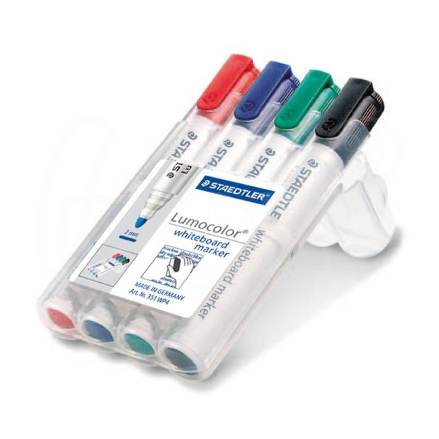 Комплект маркери за бяла дъска Staedtler 351, 4 цвята main product photo