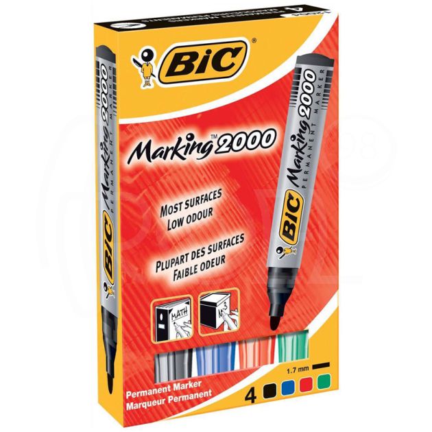 Комплект BIC перманентни маркери 2000, 4 цв. main product photo
