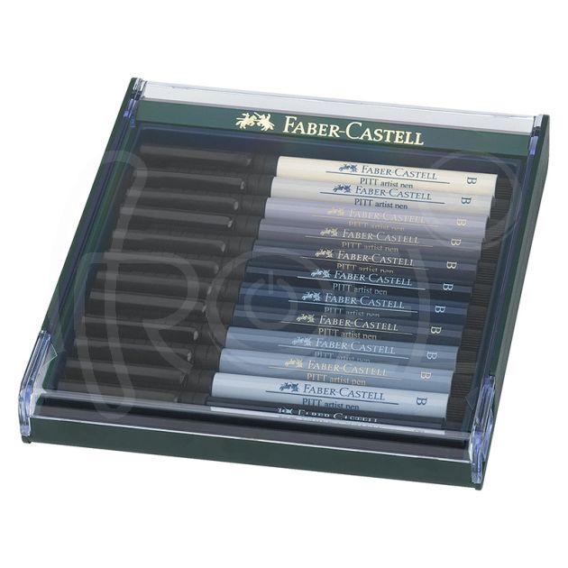 Маркер-четка Faber-Castell Pitt Artist Pen, Grey, 12 цвята main product photo