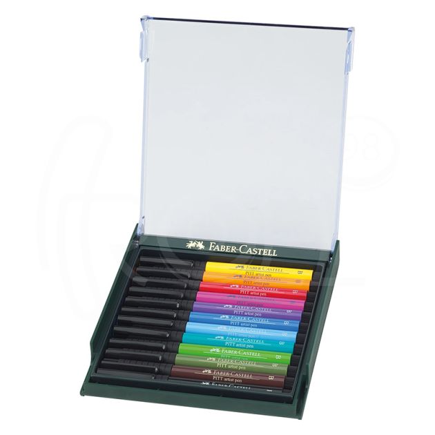 Тънкописец Faber-Castell Pitt Artist Pen, Bright, 12 цвята main product photo