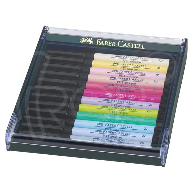 Тънкописец Faber-Castell Pitt Artist Pen, Pastel, 12 цвята main product photo