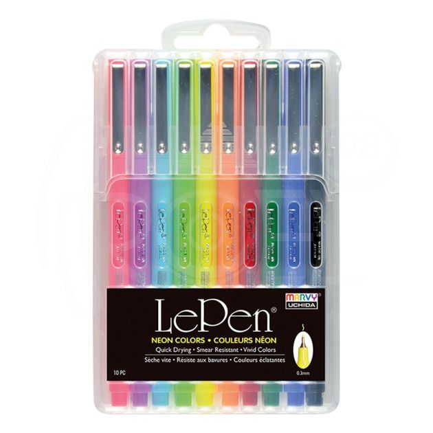 Тънкописец Marvi Uchida Le Pen, 0.5 мм., комплект 10 неонови цвята main product photo