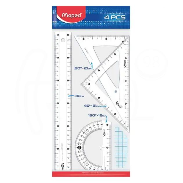 Комплект за чертане Maped 4 части, с 30 см. линия main product photo