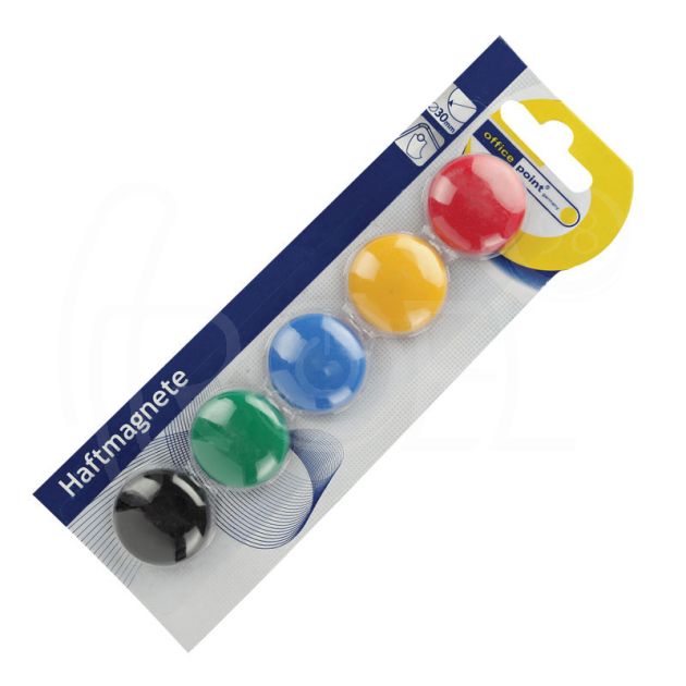 Магнити за дъска Office Point, Ø30 мм., 5 бр. main product photo