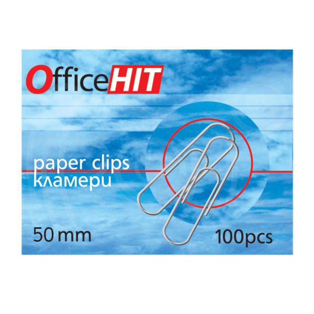 Кламери Office HIT, заоблени, 50 мм., 100 броя main product photo