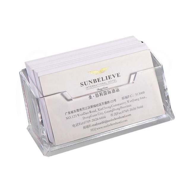 Поставка за визитки KEJEA, пластмасова, прозрачна main product photo