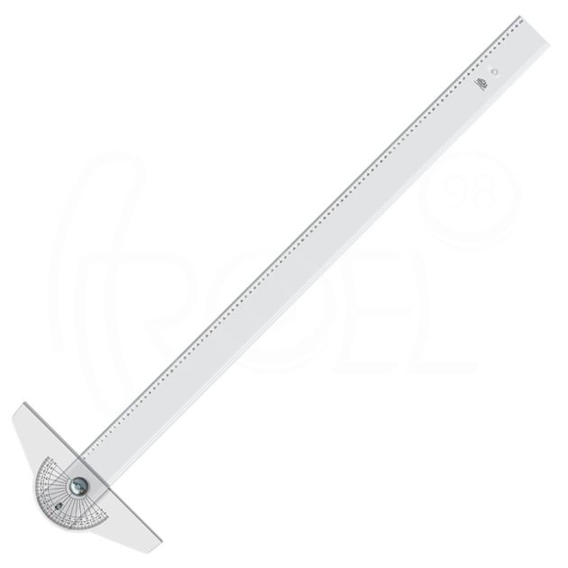 Линеал с транспортир Hatas, акрил, T-SQUARE, 100 см. main product photo