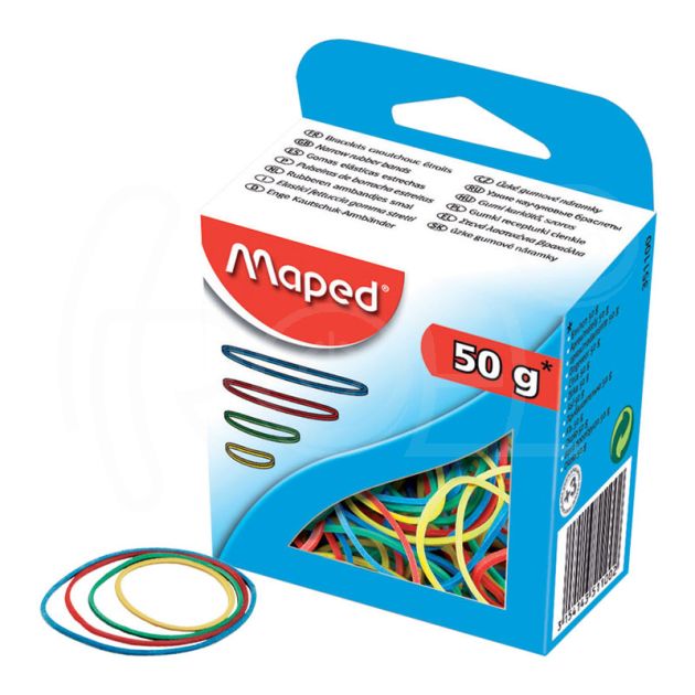Ластици Maped, цветни, d = 80 мм, 50 гр., кутия main product photo