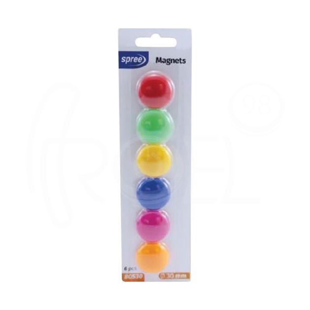 Магнити за бяла дъска Spree Ø30 мм., 6 бр. main product photo